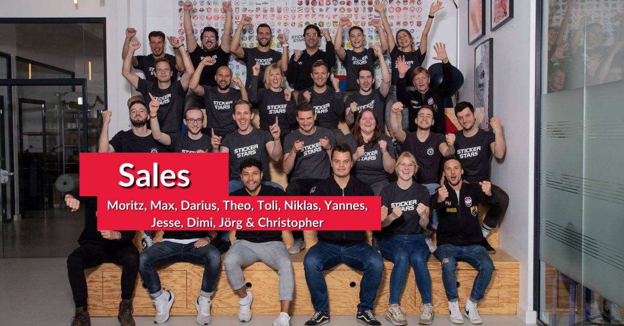 Die Stickerstars stellen sich vor: Das Sales Team