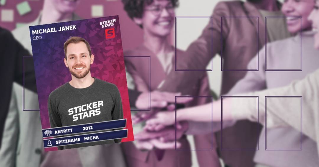 Stickeralbum als Firmenjubiläum Idee