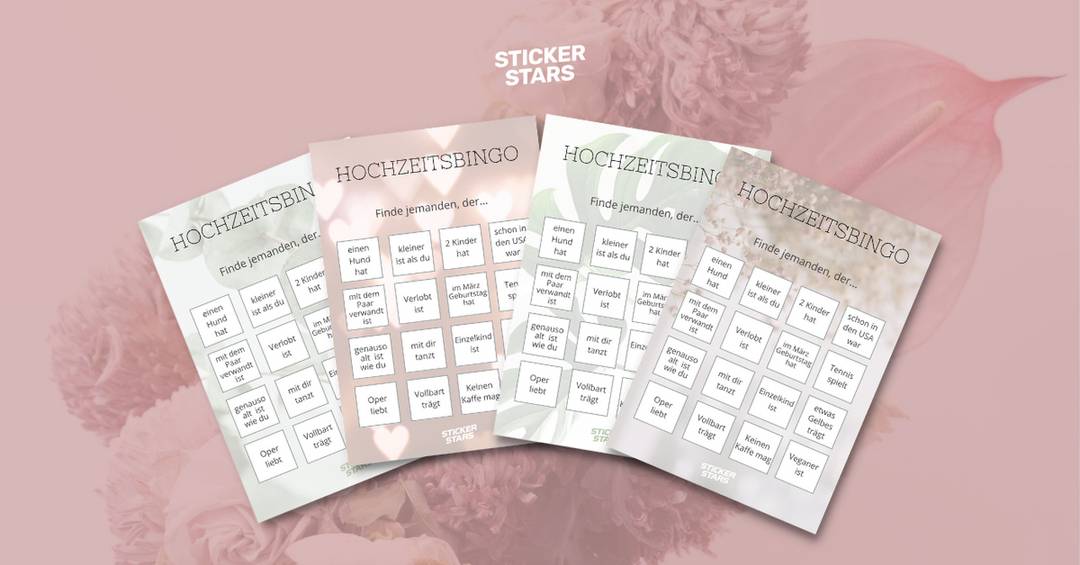 Gästebuch selbst gestalten mit dem Stickerstars Designer