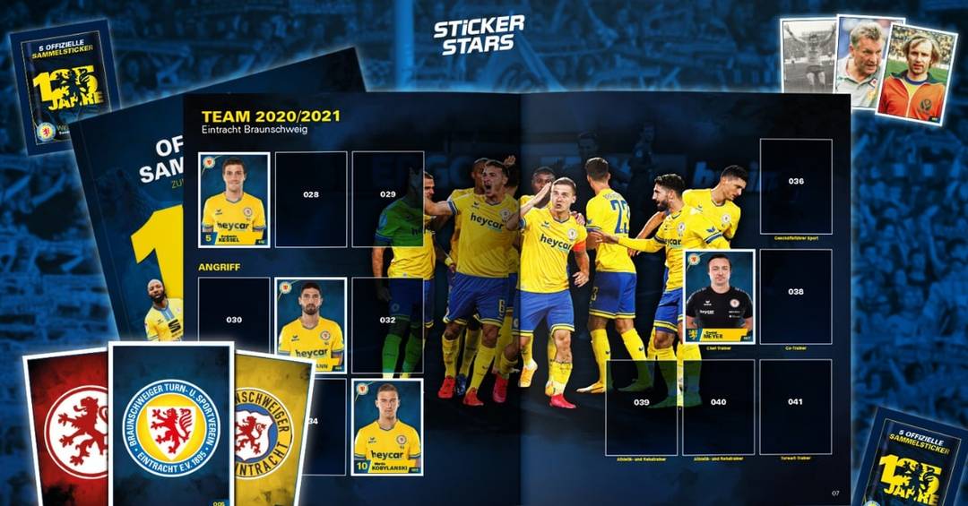 Eintracht Braunschweig mit eigenem Stickeralbum