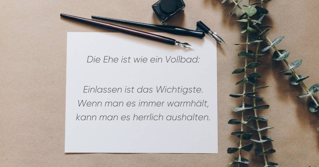 Glückwünsche zur Hochzeit: Lustig.