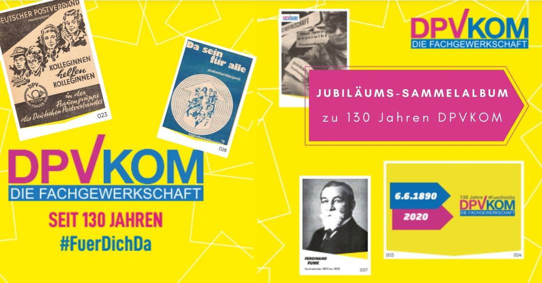 Die Stickerstars-”Zeitmaschine” zum 130-jährigen Firmenjubiläum der DPVKOM 