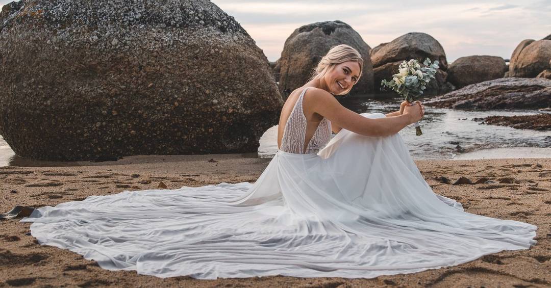 Hochzeitsfoto Ideen: Braut im Fokus.