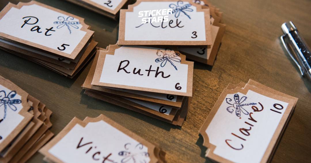 Platzkarten als Alternative zum Sitzplan.