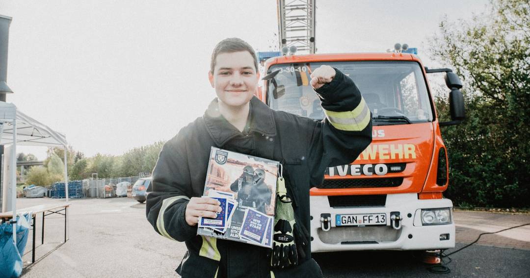 Feuerwehr Bad Gandersheim im Stickerstars-Sammelfieber