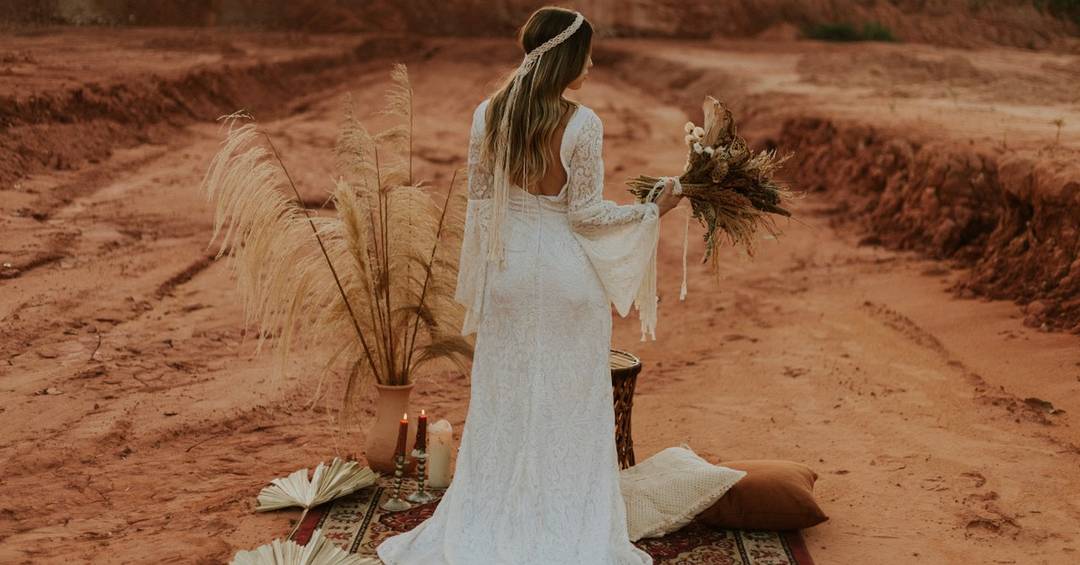 Hochzeitmotto Boho mit Trockenblumen umsetzen.