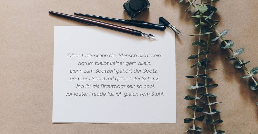 Glückwünsche zur Hochzeit: Gedicht.