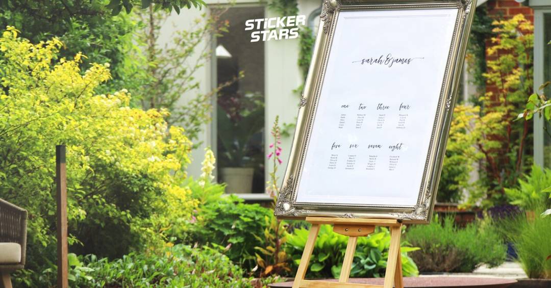 Klassischer Sitzplan zur Hochzeit.