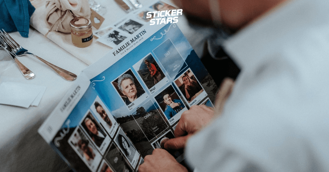 Hochzeits-Stickeralbum: Das Heft zum sammeln